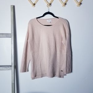 CALVIN KLEIN LIGHT TANISH PINK SWEATER SIZE MEDIUM